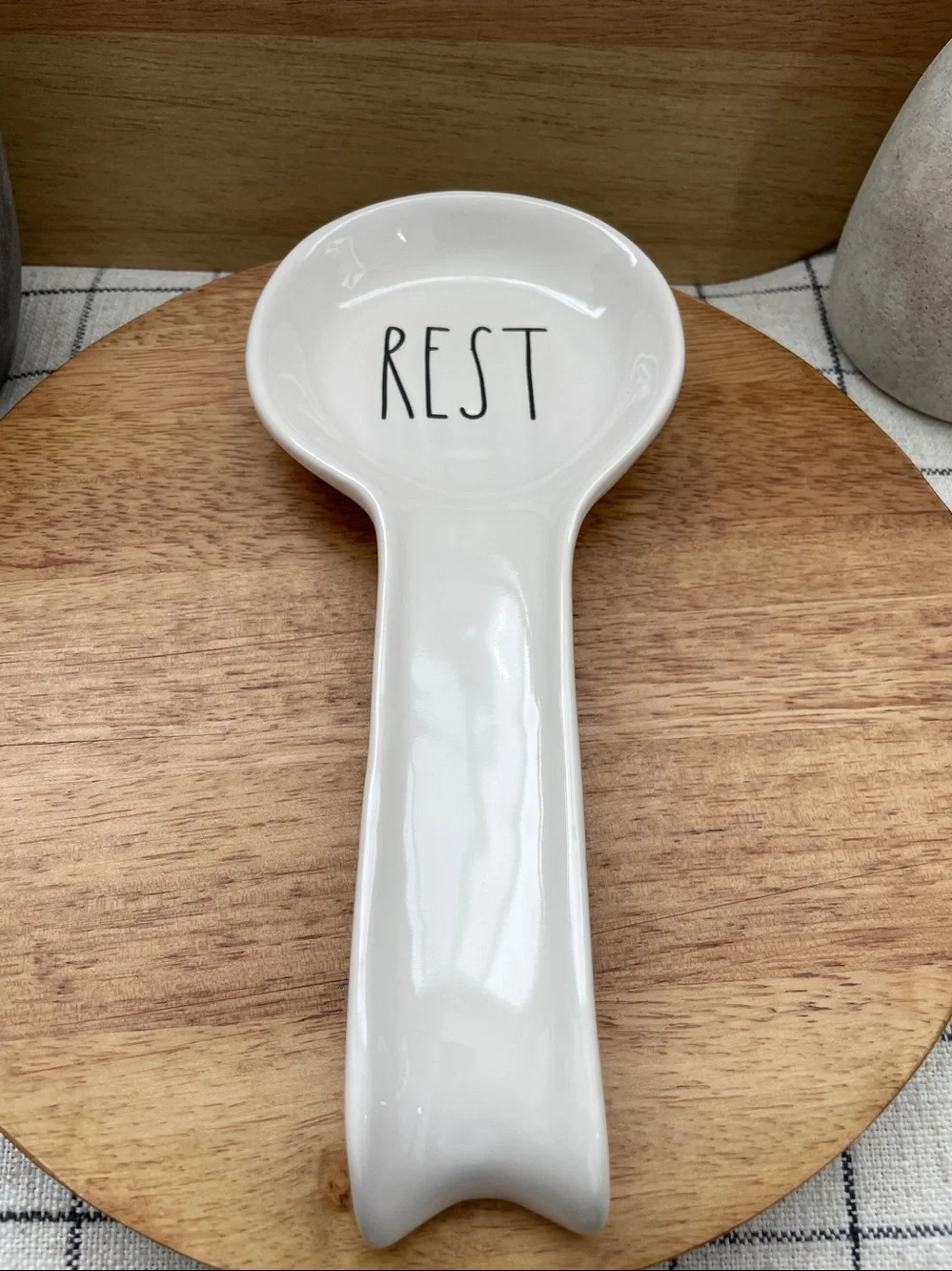 SALE! NWOT Rae Dunn White Ceramic 'REST' Spoon Rest - Home Dining 10”